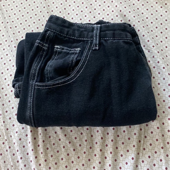 Y2K black women’s high-waisted wide-legged jeans - Picture 5 of 6